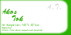 akos tok business card